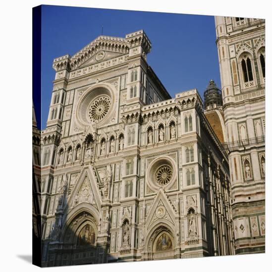 Low Angle View of a Cathedral, Duomo Santa Maria Del Fiore, Florence, Italy-null-Stretched Canvas