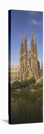 Low Angle View of a Cathedral, Sagrada Familia, Barcelona, Spain-null-Stretched Canvas