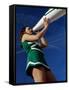 Low Angle View of a Cheerleader Holding a Bullhorn-null-Framed Stretched Canvas