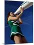 Low Angle View of a Cheerleader Holding a Bullhorn-null-Mounted Photographic Print