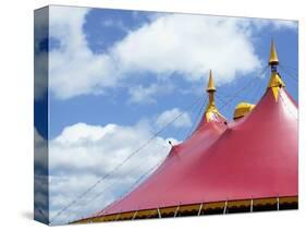 Low angle view of a circus tent roof-null-Stretched Canvas