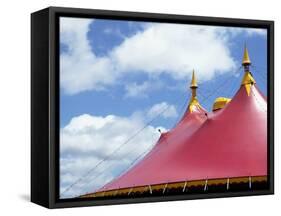 Low angle view of a circus tent roof-null-Framed Stretched Canvas