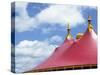 Low angle view of a circus tent roof-null-Stretched Canvas