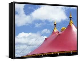 Low angle view of a circus tent roof-null-Framed Stretched Canvas