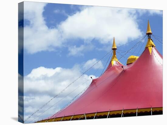 Low angle view of a circus tent roof-null-Stretched Canvas