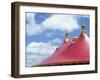 Low angle view of a circus tent roof-null-Framed Photographic Print