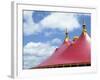 Low angle view of a circus tent roof-null-Framed Photographic Print