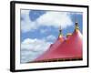 Low angle view of a circus tent roof-null-Framed Photographic Print