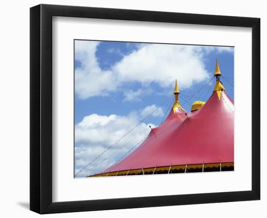 Low angle view of a circus tent roof-null-Framed Photographic Print