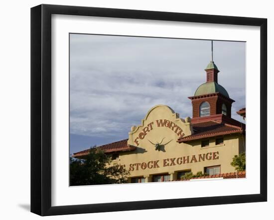 Low Angle View of a Commercial Building, Fort Worth Livestock Exchange, Fort Worth Stockyards-null-Framed Photographic Print