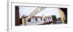 Low Angle View of a Commercial Signboard, Fort Worth Stockyards, Fort Worth, Texas, USA-null-Framed Photographic Print