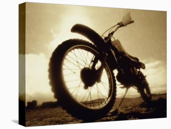 Low Angle View of a Dirt Bike-null-Stretched Canvas