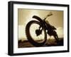 Low Angle View of a Dirt Bike-null-Framed Premium Photographic Print