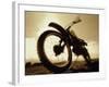 Low Angle View of a Dirt Bike-null-Framed Photographic Print