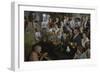 Low-Angle View of a Group of People as They Sing Along with a Pianist in a Unidentified Bar, 1959-Yale Joel-Framed Photographic Print