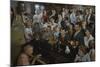 Low-Angle View of a Group of People as They Sing Along with a Pianist in a Unidentified Bar, 1959-Yale Joel-Mounted Photographic Print