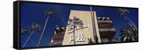Low Angle View of a Hotel, Beverly Hills Hotel, Beverly Hills, Los Angeles County, California, USA-null-Framed Stretched Canvas