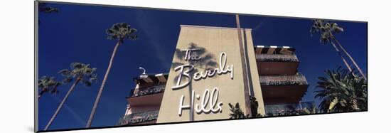 Low Angle View of a Hotel, Beverly Hills Hotel, Beverly Hills, Los Angeles County, California, USA-null-Mounted Premium Photographic Print