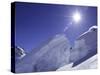 Low Angle View of a Man Skiing-null-Stretched Canvas