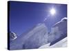 Low Angle View of a Man Skiing-null-Stretched Canvas