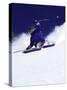 Low Angle View of a Man Skiing-null-Stretched Canvas