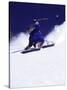 Low Angle View of a Man Skiing-null-Stretched Canvas