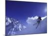 Low Angle View of a Man Skiing-null-Mounted Photographic Print