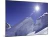 Low Angle View of a Man Skiing-null-Mounted Photographic Print