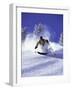 Low Angle View of a Man Skiing-null-Framed Photographic Print