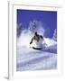 Low Angle View of a Man Skiing-null-Framed Photographic Print