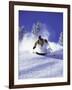 Low Angle View of a Man Skiing-null-Framed Photographic Print