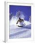 Low Angle View of a Man Skiing-null-Framed Photographic Print