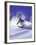 Low Angle View of a Man Skiing-null-Framed Photographic Print