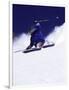 Low Angle View of a Man Skiing-null-Framed Photographic Print