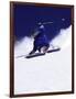 Low Angle View of a Man Skiing-null-Framed Photographic Print