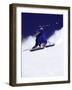 Low Angle View of a Man Skiing-null-Framed Photographic Print