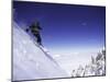 Low Angle View of a Man Skiing-null-Mounted Photographic Print