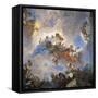 Low Angle View of a Mural on the Ceiling of a Palace-null-Framed Stretched Canvas