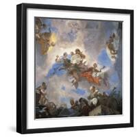 Low Angle View of a Mural on the Ceiling of a Palace-null-Framed Giclee Print