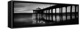 Low Angle View of a Pier, Manhattan Beach Pier, Manhattan Beach, Los Angeles County, California-null-Framed Stretched Canvas