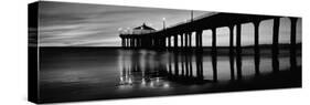 Low Angle View of a Pier, Manhattan Beach Pier, Manhattan Beach, Los Angeles County, California-null-Stretched Canvas