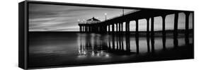 Low Angle View of a Pier, Manhattan Beach Pier, Manhattan Beach, Los Angeles County, California-null-Framed Stretched Canvas