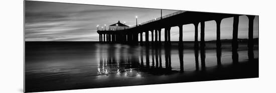 Low Angle View of a Pier, Manhattan Beach Pier, Manhattan Beach, Los Angeles County, California-null-Mounted Photographic Print