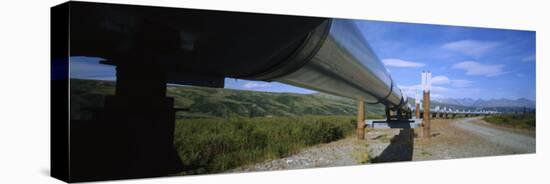 Low Angle View of a Pipeline, Trans-Alaskan Pipeline, Alaska, USA-null-Stretched Canvas
