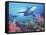 Low Angle View of a Shark Swimming Underwater, Indo-Pacific Ocean-null-Framed Stretched Canvas