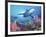 Low Angle View of a Shark Swimming Underwater, Indo-Pacific Ocean-null-Framed Photographic Print