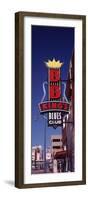 Low Angle View of a Signboard of a Restaurant, B.B. King's Blues Club, Beale Street, Memphis-null-Framed Photographic Print