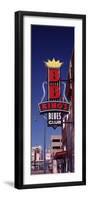 Low Angle View of a Signboard of a Restaurant, B.B. King's Blues Club, Beale Street, Memphis-null-Framed Photographic Print