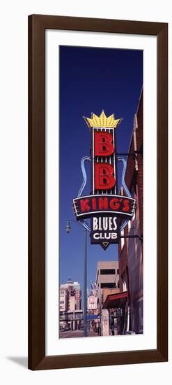 Low Angle View of a Signboard of a Restaurant, B.B. King's Blues Club, Beale Street, Memphis-null-Framed Photographic Print