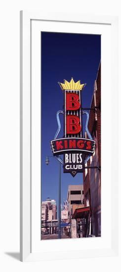 Low Angle View of a Signboard of a Restaurant, B.B. King's Blues Club, Beale Street, Memphis-null-Framed Photographic Print